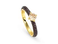 Anello Nomination Donna Aurea in Argento Zirconia 145707/024/004 - 145707/024/004